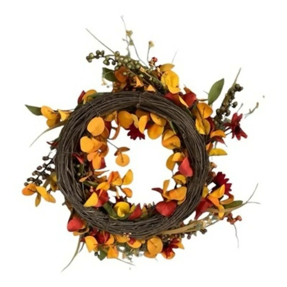 Artificial Fall Autumn Door Wreath 16